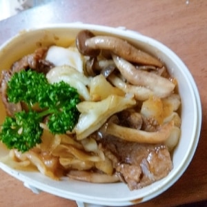 牛肉とキノコの甘辛炒め